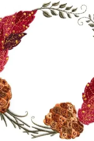 Super Sale Autumn Wreath   Embroidery Design