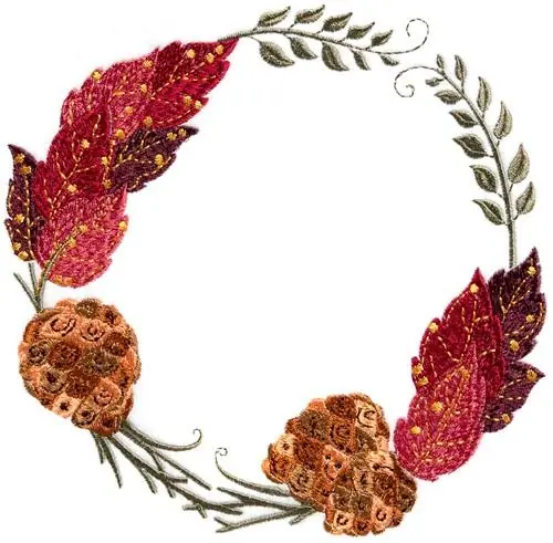 Super Sale Autumn Wreath Embroidery Design