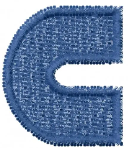Chick Font c Embroidery Design Worldwide Shipping
