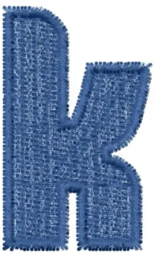 Bargain Chick Font k Embroidery Design