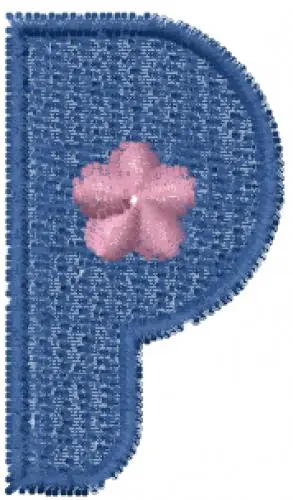 Chick Font p Embroidery Design Viral