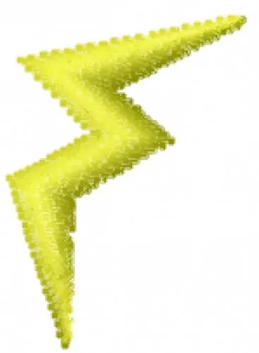 Lightning Bolt Font F Embroidery Design New Arrival