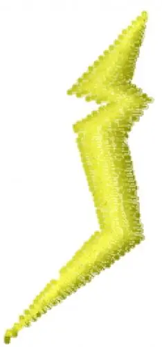 Hot Picks Lightning Bolt Font J Embroidery Design