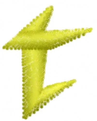 Lightning Bolt Font t Embroidery Design Professional Grade