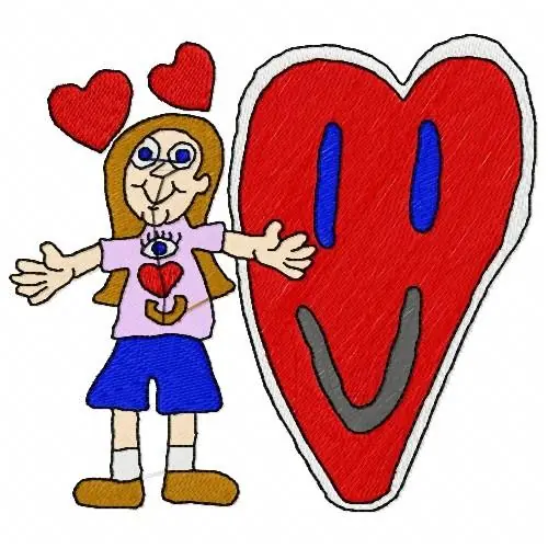I Heart You Embroidery Design Professional Grade