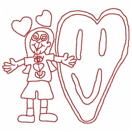 I Love You Embroidery Design Viral