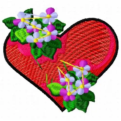 Floral Heart Embroidery Design Secure Checkout