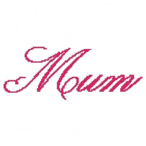 Mum Script Embroidery Design Mega Sale