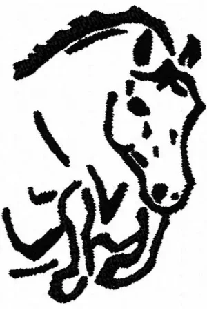 Horse Outline Embroidery Design Fast Shipping