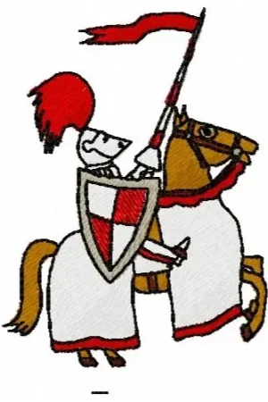 Handmade Midieval Knight Embroidery Design