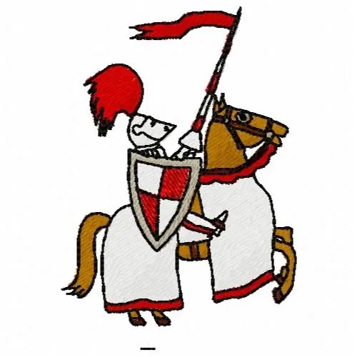 Handmade Midieval Knight Embroidery Design