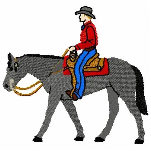 Cowboy Trot Embroidery Design Premium