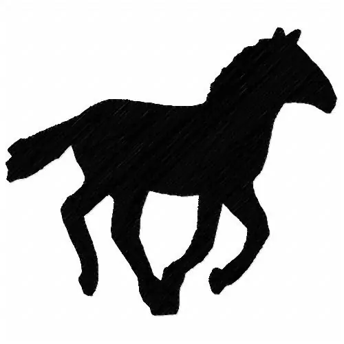 High Quality Horse Silhouette Embroidery Design