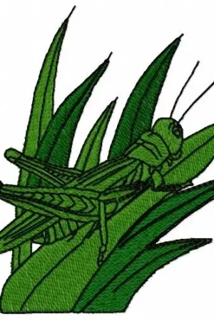 Worldwide Shipping Grasshopper Embroidery Design