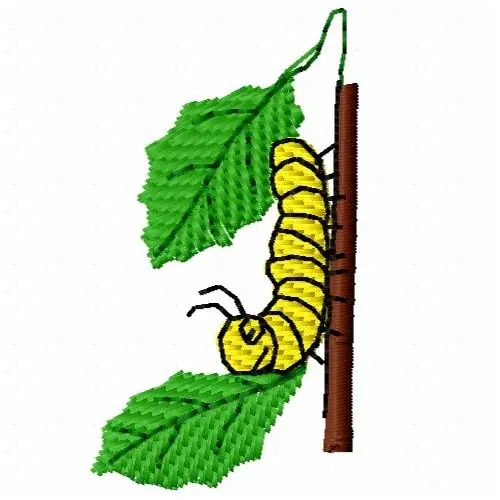 Free Returns Side Catepillar Embroidery Design