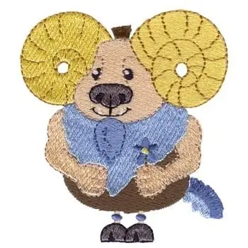 Final Sale Fringe Goat Kid Embroidery Design
