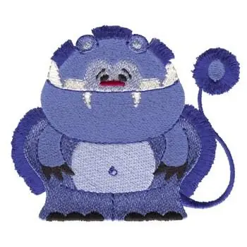 Worldwide Shipping Fringe Teddy Monster Embroidery Design