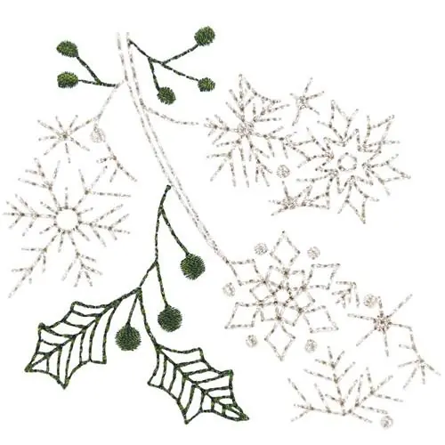Winter Holly Embroidery Design Same Day Shipping