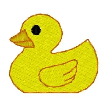 Crafted Rubber Duck Embroidery Design