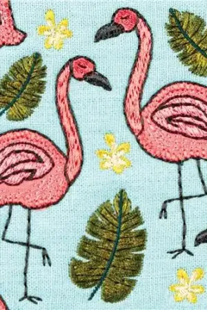 Pink Flamingos Embroidery Design Mega Sale