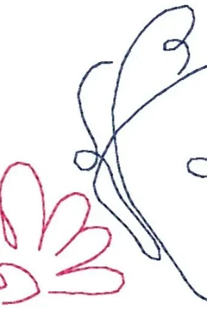 Outline Butterfly Embroidery Design Seasonal Sale