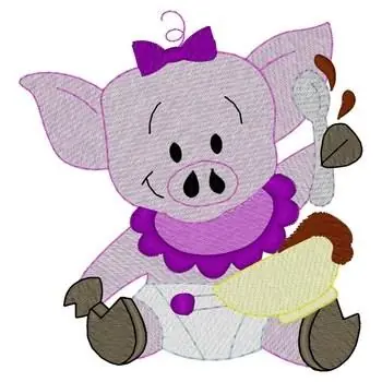 New Release Baby Pig Embroidery Design