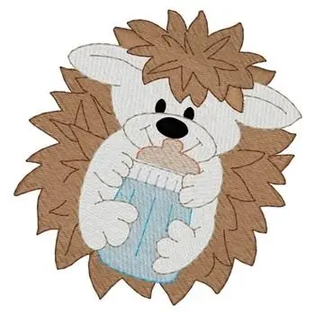 Baby Hedgehog Embroidery Design Today Only