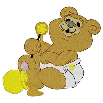 Baby Bear Embroidery Design Wholesale