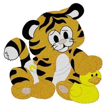 Latest Baby Tiger Embroidery Design