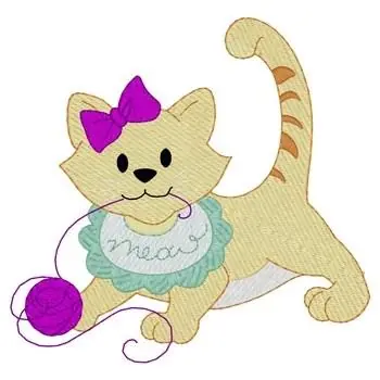 Baby Kitten Embroidery Design New Release