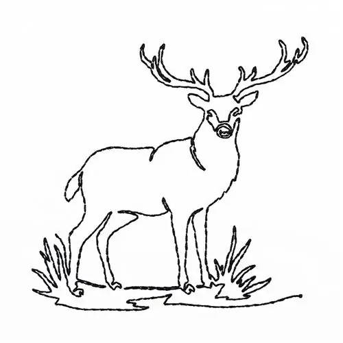 Weekend Sale Continuous Line Deer Embroidery Design