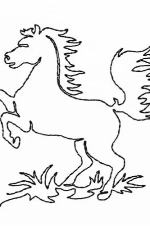 Don’t Miss Out Continuous Line Horse Embroidery Design