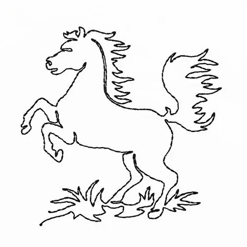 Don’t Miss Out Continuous Line Horse Embroidery Design