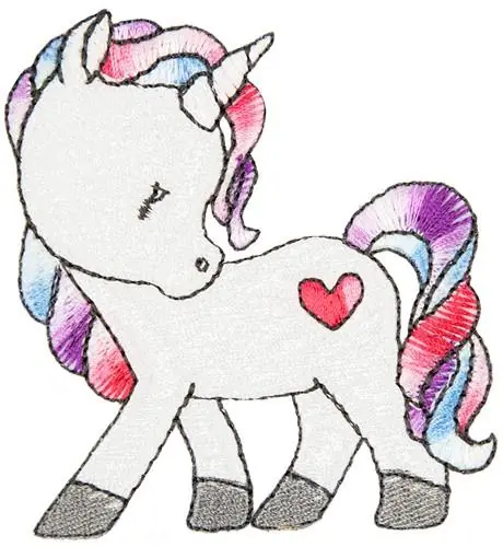 Heart Unicorn Embroidery Design Free Returns