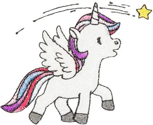 Star Pegasus Embroidery Design Big Sale