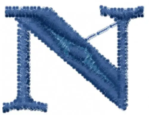 Occo Luchi Font N Embroidery Design Handmade