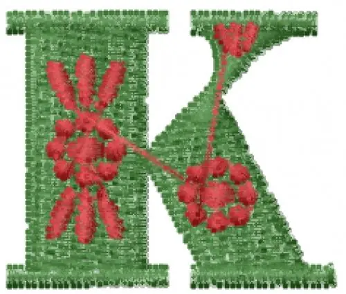 Decorative Font K Embroidery Design Best Price