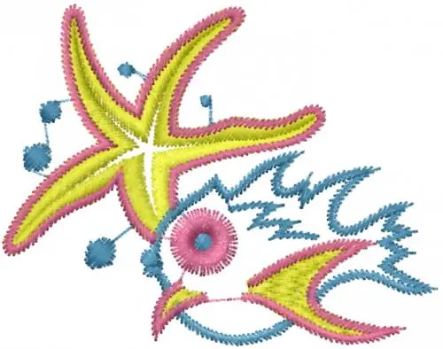 Top Pick Fish And Starfish Embroidery Design
