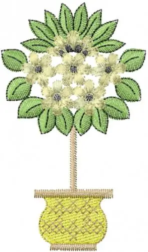 Topiary Floral Tree Embroidery Design New Arrival