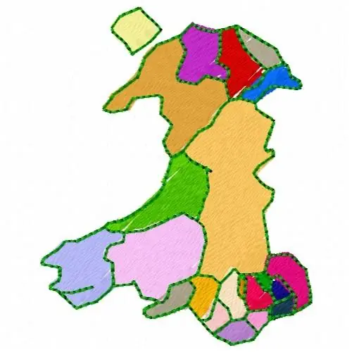 Budget Wales Map Embroidery Design