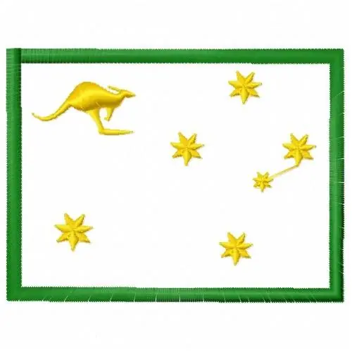Kangaroo Flag Embroidery Design Flash Sale