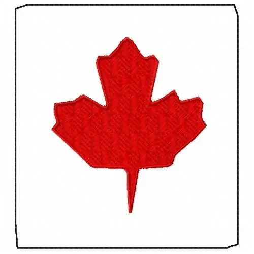 Canadian Maple Embroidery Design Warranty Included