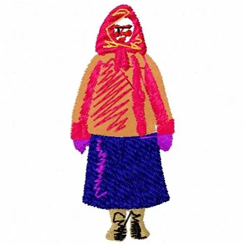 New Arrival Winter Woman Embroidery Design