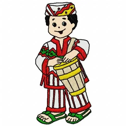 Warranty Included African Drummer Embroidery Design