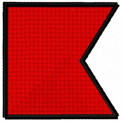 Bravo Flag Embroidery Design Handmade