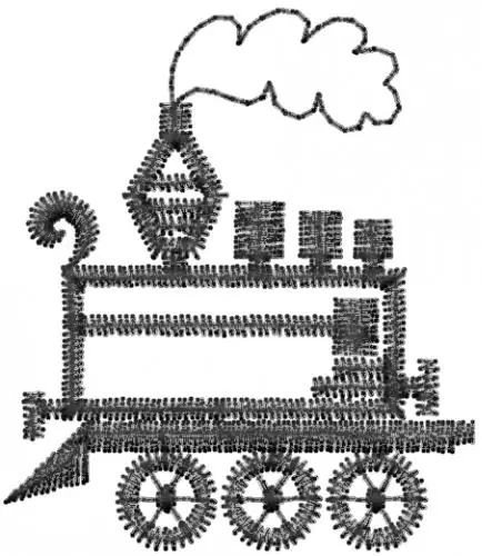 Order Now Toy Locomotive Outline Embroidery Design