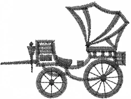 Price Cut Carriage Outline Embroidery Design