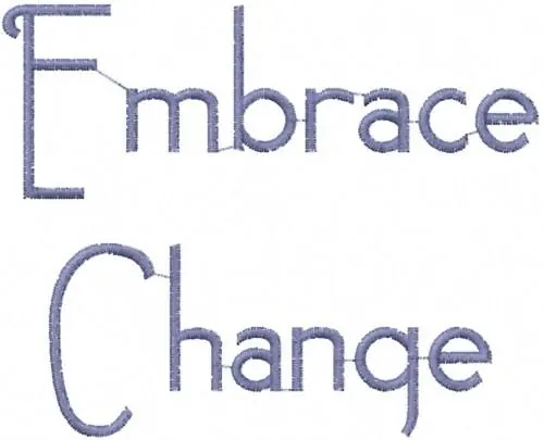Embrace Change Embroidery Design Latest