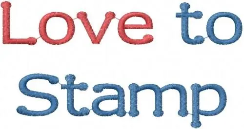 Premium Love To Stamp Embroidery Design