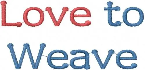 Love To Weave Embroidery Design Money Back Guarantee